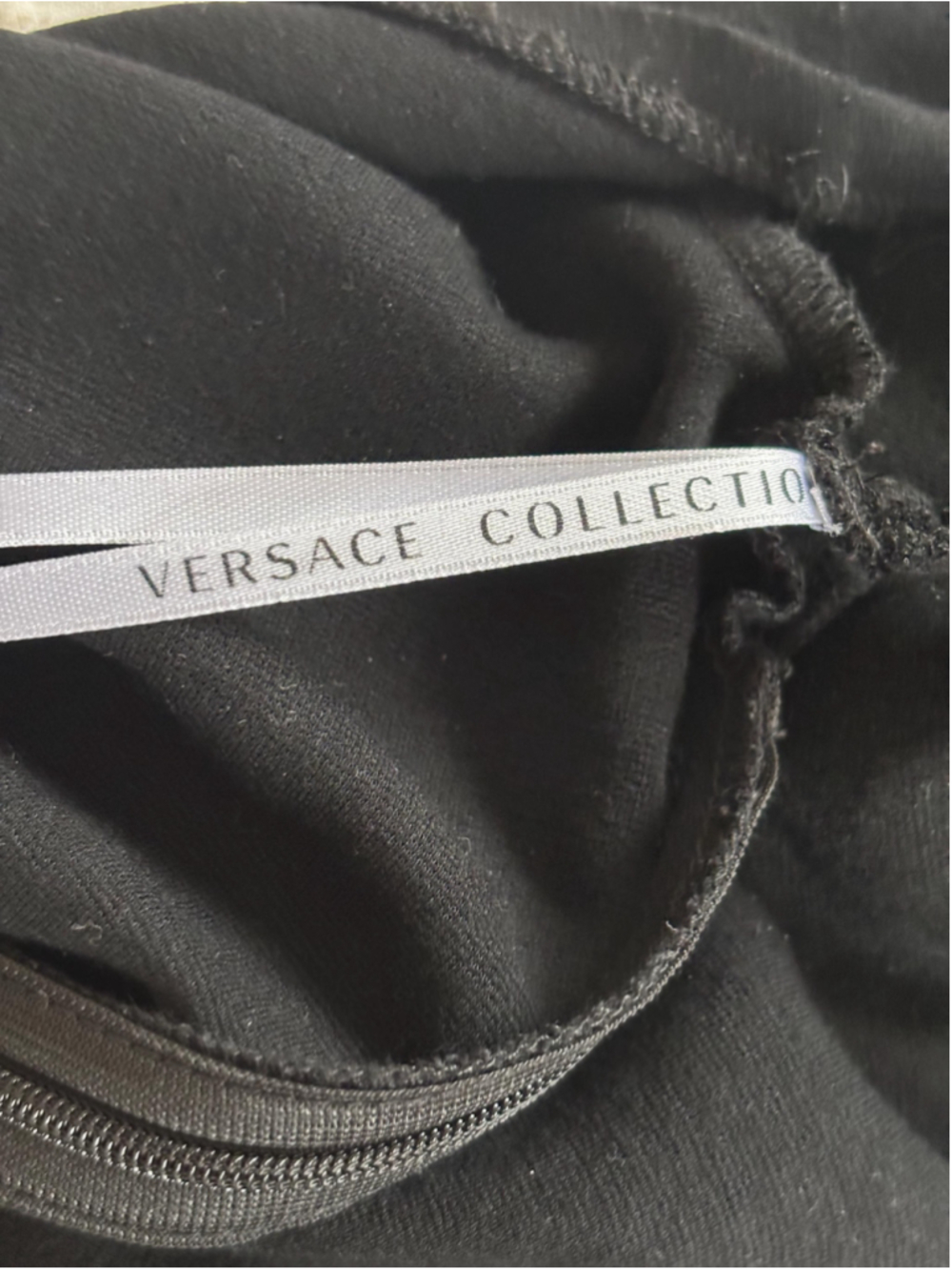 Versace Black Sheath Gold Medusa Zip Stretch Pencil Dress - Picture 9 of 11